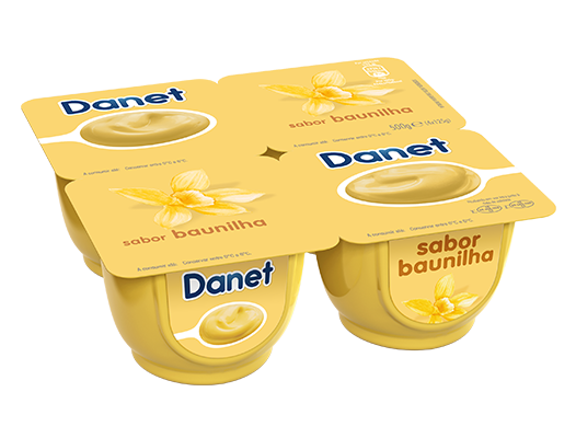 Para quem é fã de baunilha, Danet Sabor Baunilha é a sobremesa ideal! Derrete-te com o sabor a baunilha e partilha o copo amarelo com o resto da família!
