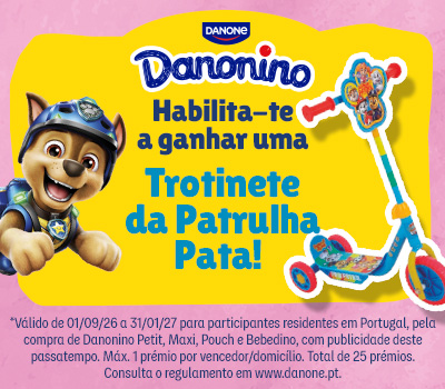 Passatempo Danonino Patrulha Pata: Habilita-te a ganhar uma Trotinete da Patrulha Pata!