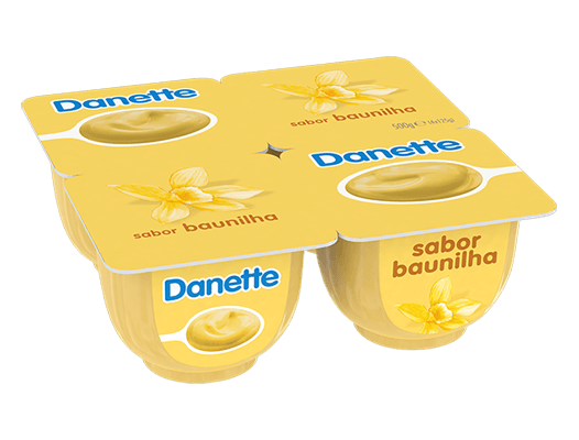 Para quem é fã de baunilha, Danette Sabor Baunilha é a sobremesa ideal! Derrete-te com o sabor a baunilha e partilha o copo amarelo com o resto da família!

