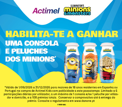 Passatempo Actimel Kids: podes ganhar uma consola e peluches Minions!