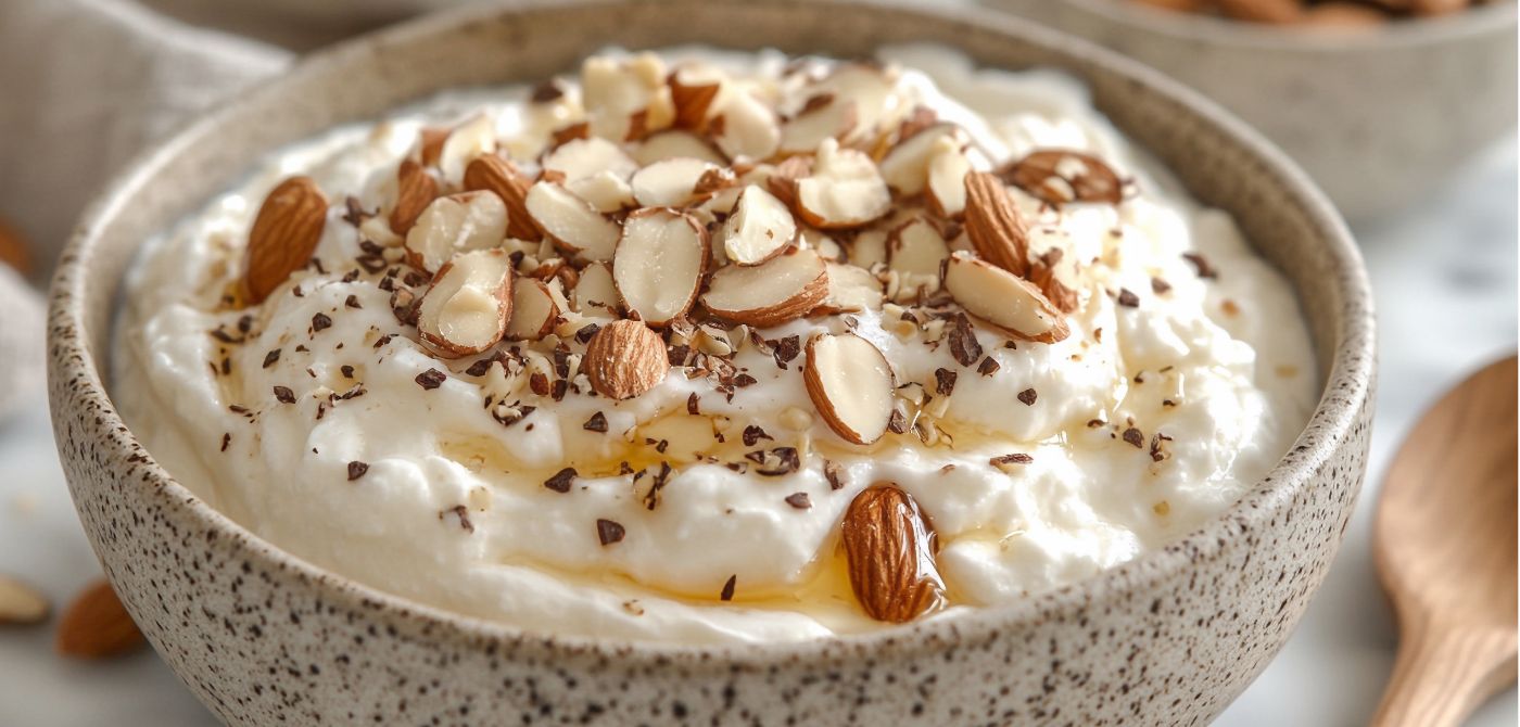 SKYR com chocolate e amêndoas